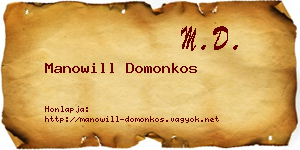 Manowill Domonkos névjegykártya